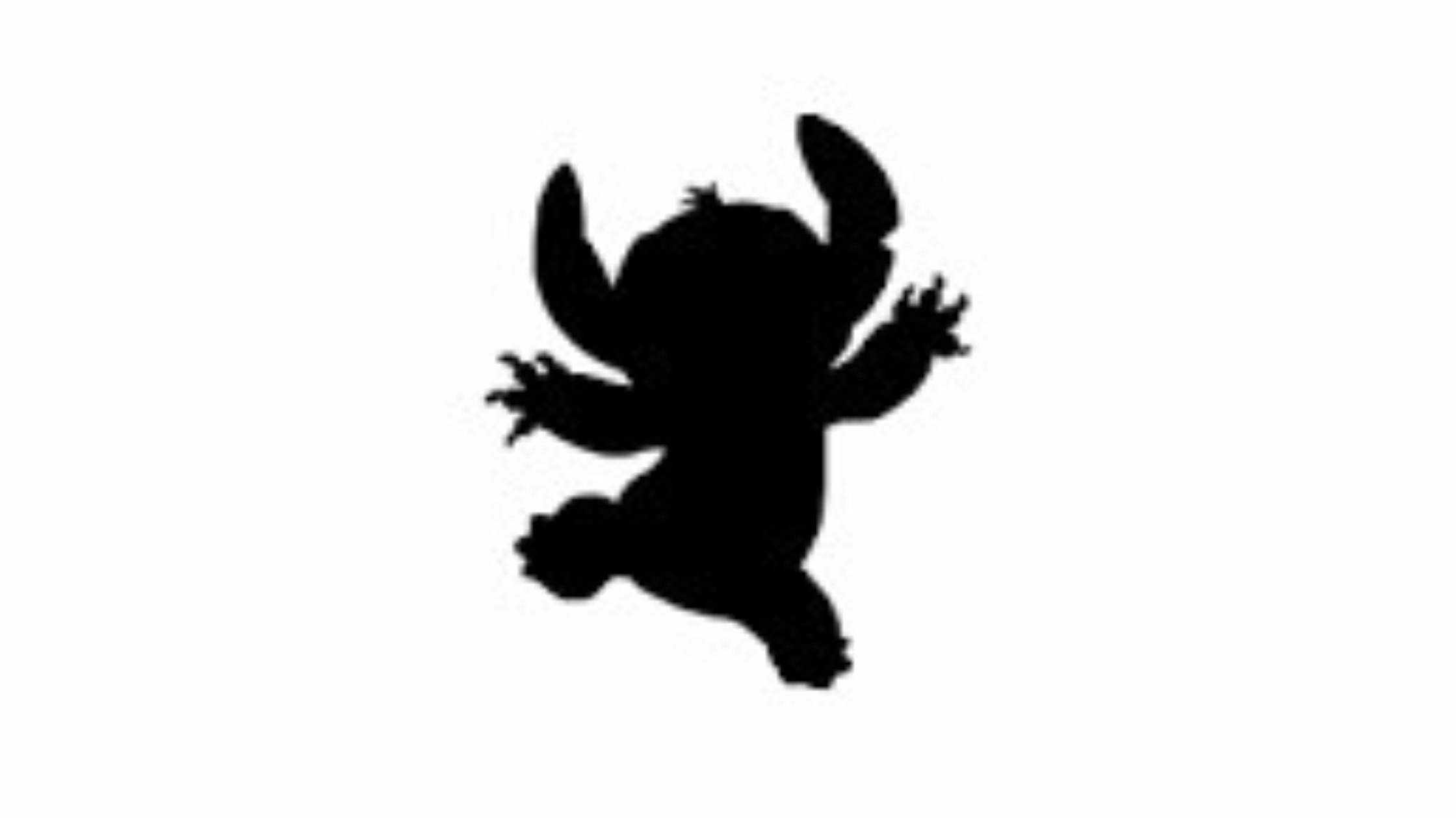all black image of stitch cartoon characters